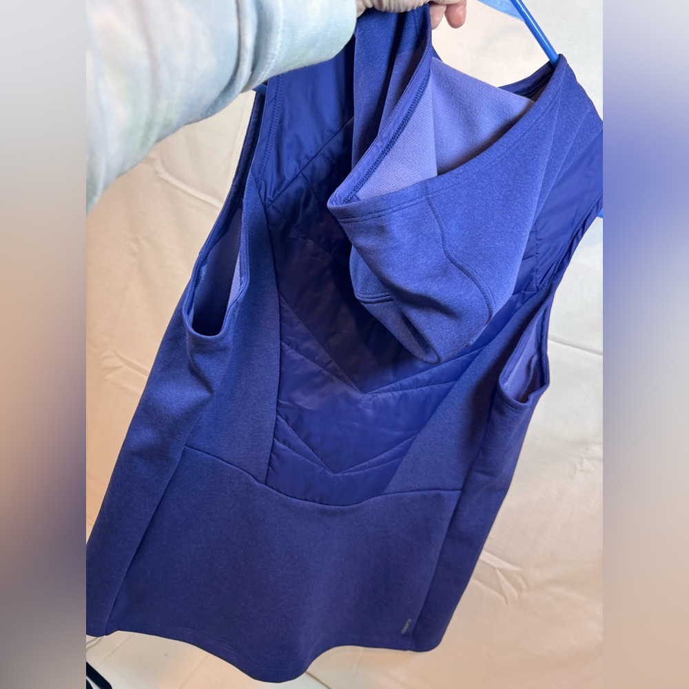 North Face Zip Hoodie Sonic Vest Blue Woman's sz L slim fit flash dry - Picture 12 of 12